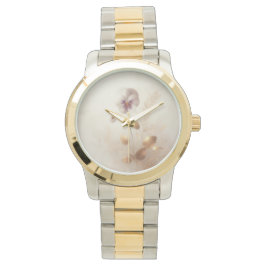 Montre Dames Floral surdimensionné Deux Tone Pansy Watch