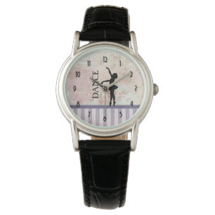 Montre Danse - Ballerina Silhouette sur Arrière - plan Vi