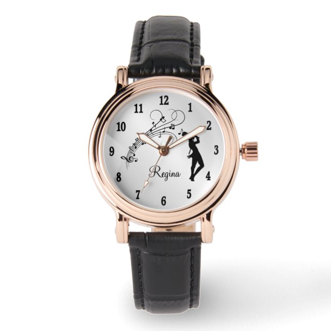 Montre Danseuse haute étape personnalisée avec numéros (Recto)