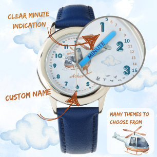 Montre d'apprentissage personnalisée Hélicoptère B