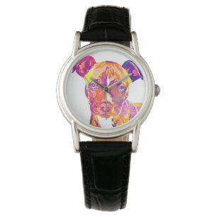 Montre d'aquarelle d'art de bruit de chiot de
