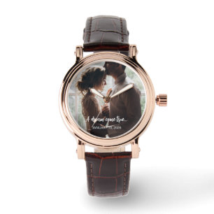 Montre Date de mariage avec citation et photo du couple