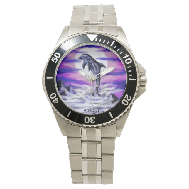 Montre Dauphin clair de lune (devant)