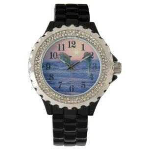 Montre Dauphin de Bottlenose au lever de soleil