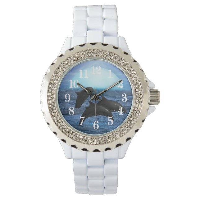 Montre Dauphins au clair de lune (devant)