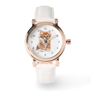 Montre de bébé chaton doux cadeau