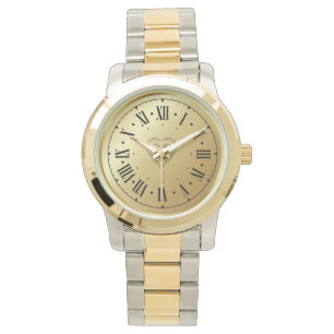 Montre de bracelet à deux tons Unisex surdimension