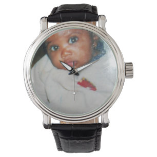 Montre de bracelet en cuir d'hommes