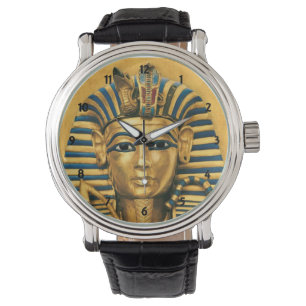 Montre de bracelet en cuir du Roi Tut Egyptian