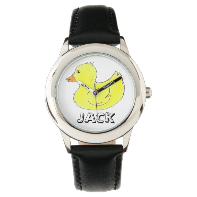 Montre de canard à canard en caoutchouc jaune pers (devant)