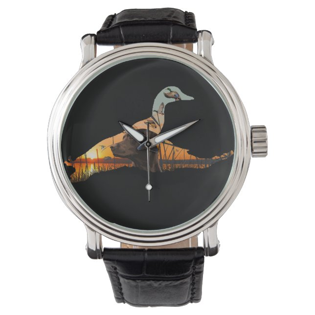 Montre de chasse au canard, Chocolat Labrador (devant)