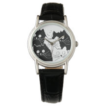 montre de chat pour femmes