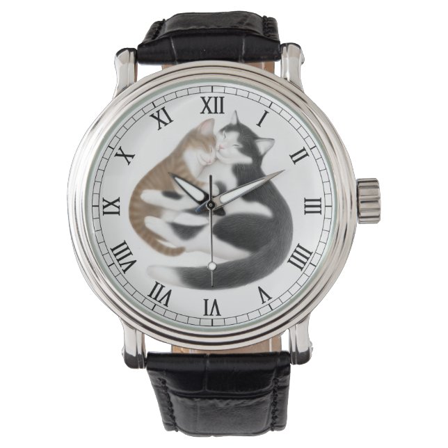 Montre de chats d'amour mère (devant)