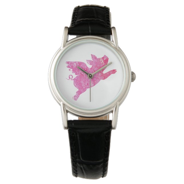 Montre De Cochon Volant, Bijoux De Cochon Volant,  (devant)