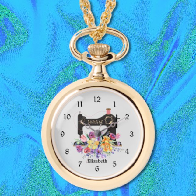 Montre de collier de machine à coudre à fleurs mix (Créateur téléchargé)