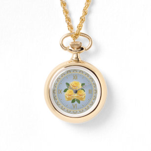 Montre de collier de roses jaunes