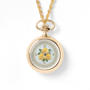 Montre de collier de roses jaunes