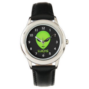 Montre de dessin animé Alien personnalisée avec le