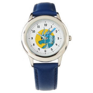 Montre de dessin animé du dragon bleu