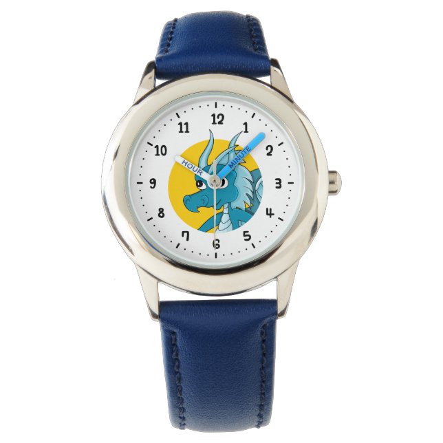 Montre de dessin animé du dragon bleu (devant)