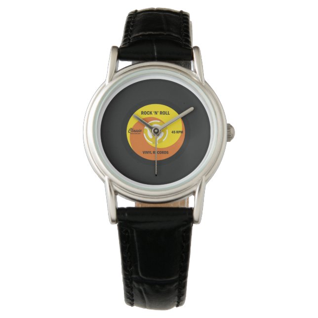 Montre de disque classique Vinyl 45 tr/min (devant)