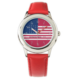 Montre de drapeau patriotique de l'atoll de Bikini