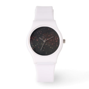 Montre de Feu d'artifice en Silicone Blanc Personn