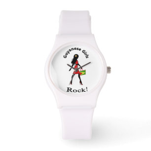 Montre de fille de la Guyane - blanc
