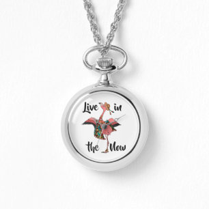 Montre de Flamant rose bohème moderne