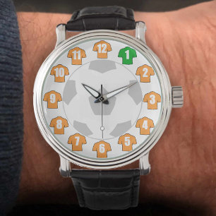 Montre de football - avec maillots vieil or