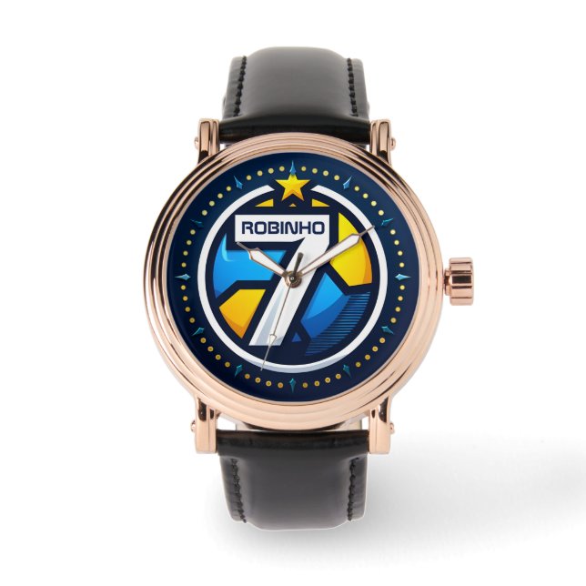 Montre de football masculin personnalisée, numéro  (Recto)