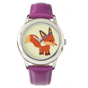 Montre de Fox de dessin mignonne Astute