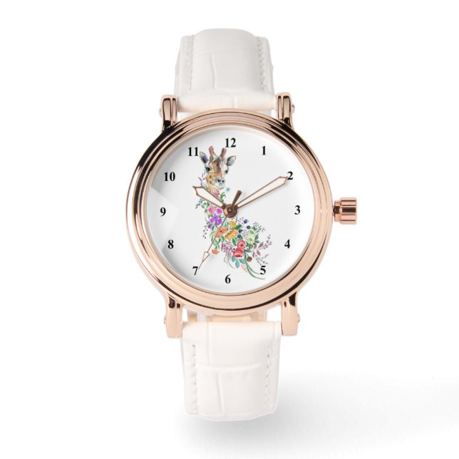 Montre de girafe florale (Recto)