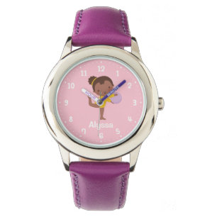 Montre de gymnastique de fille de gymnaste