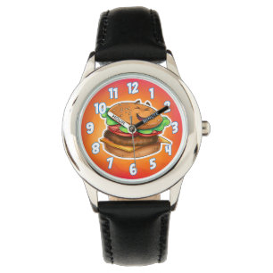 Montre de hamburger en dessin