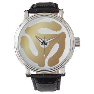 Montre de l'adaptateur de disque vinyle Gold 45 tr