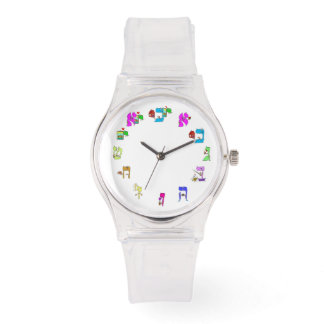 Montre de lettres de dessin en hébreu