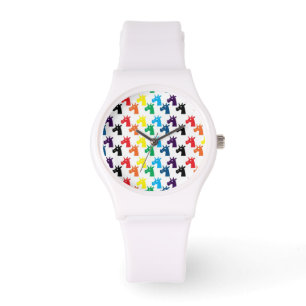 Montre de licorne arc-en-ciel