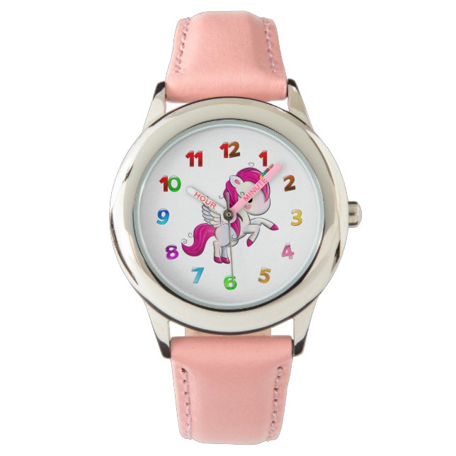 Montre de licorne mignonne pour les enfants (devant)