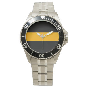 Montre de ligne hommes minces d'or d'expédition