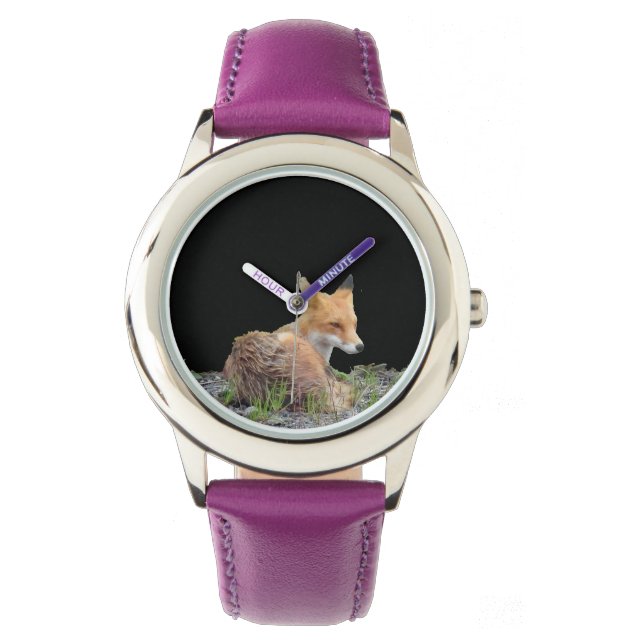 Montre de lunette réglable pour enfant avec renard (devant)