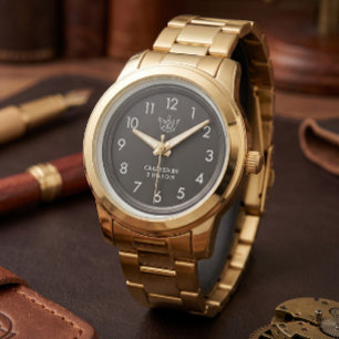 Montre de Luxe en Or Pièce Classique à Chiffres