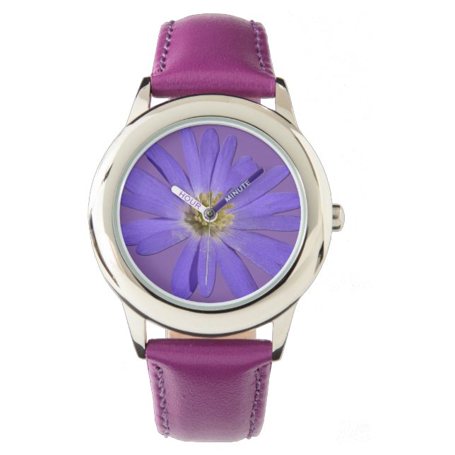 Montre de marguerite classique de marguerite viole (devant)