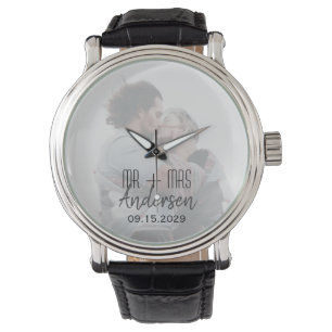 Montre de mariage personnalisée pour jeunes mariés