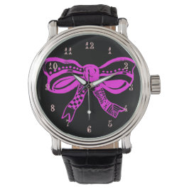 Montre de mode Bow rose