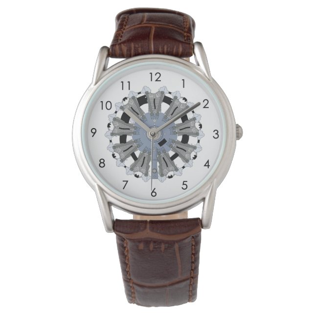 Montre de moteur radial avec Arrière - plan blanc (devant)