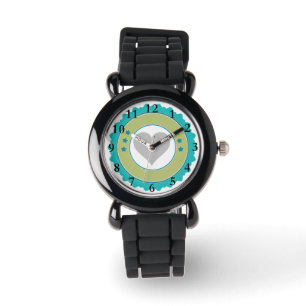 Montre de Parties scintillant bleu et argent