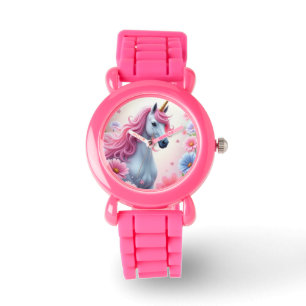 Montre de Parties scintillant rose Unicorn