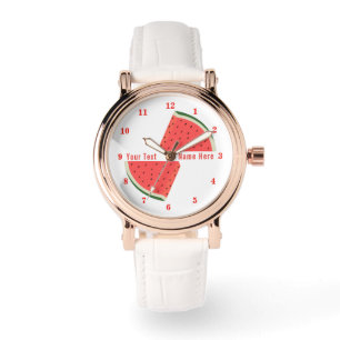 Montre de pastèque douce avec texte personnalisé