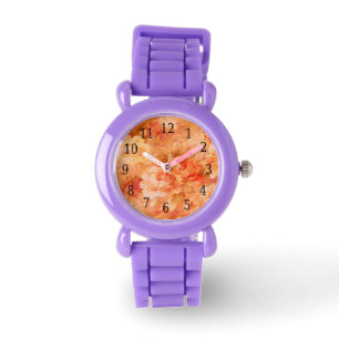 Montre de peinture à la fleur